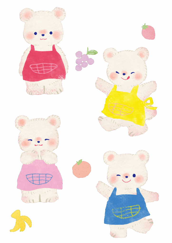 しろくまのカットイラスト