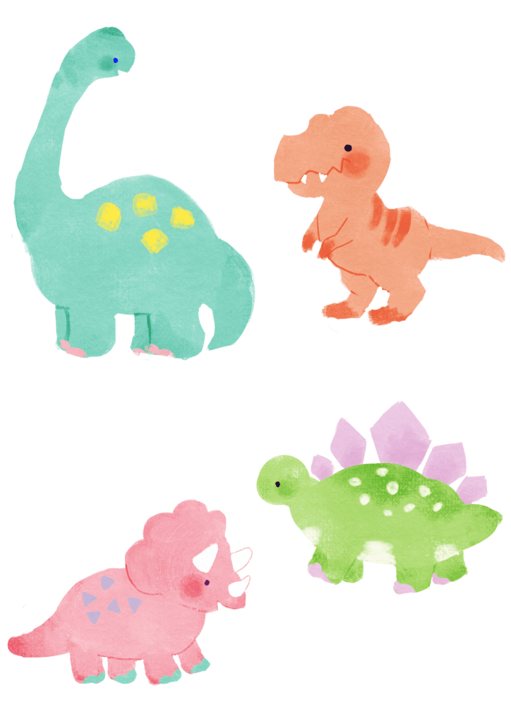 恐竜のカットイラスト