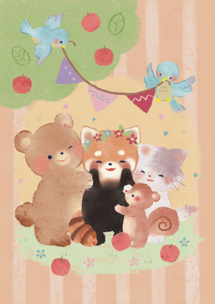 レッサーパンダのイラスト