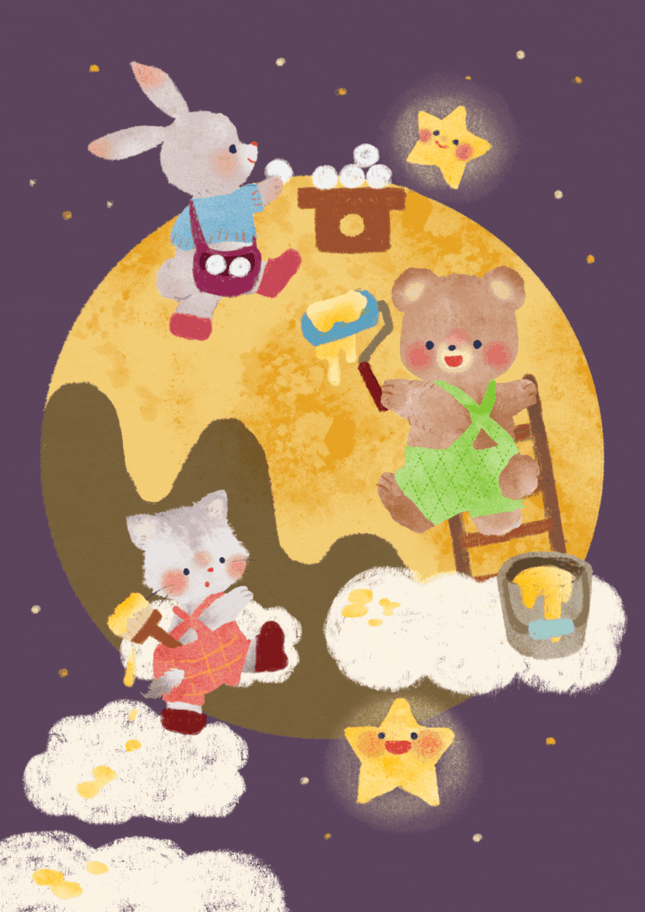 中秋の名月のイラスト