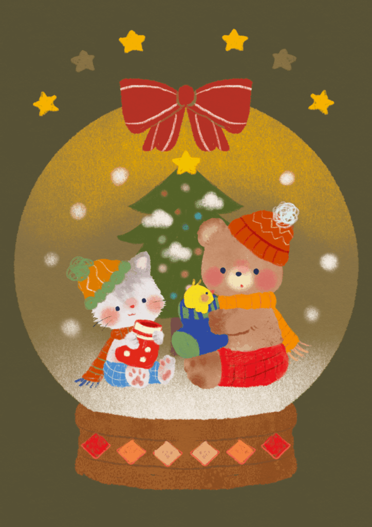 スノードームのイラスト
