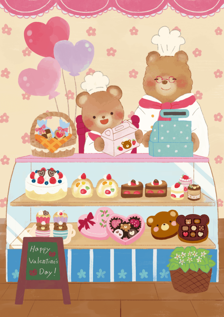 ケーキ屋さんのイラスト