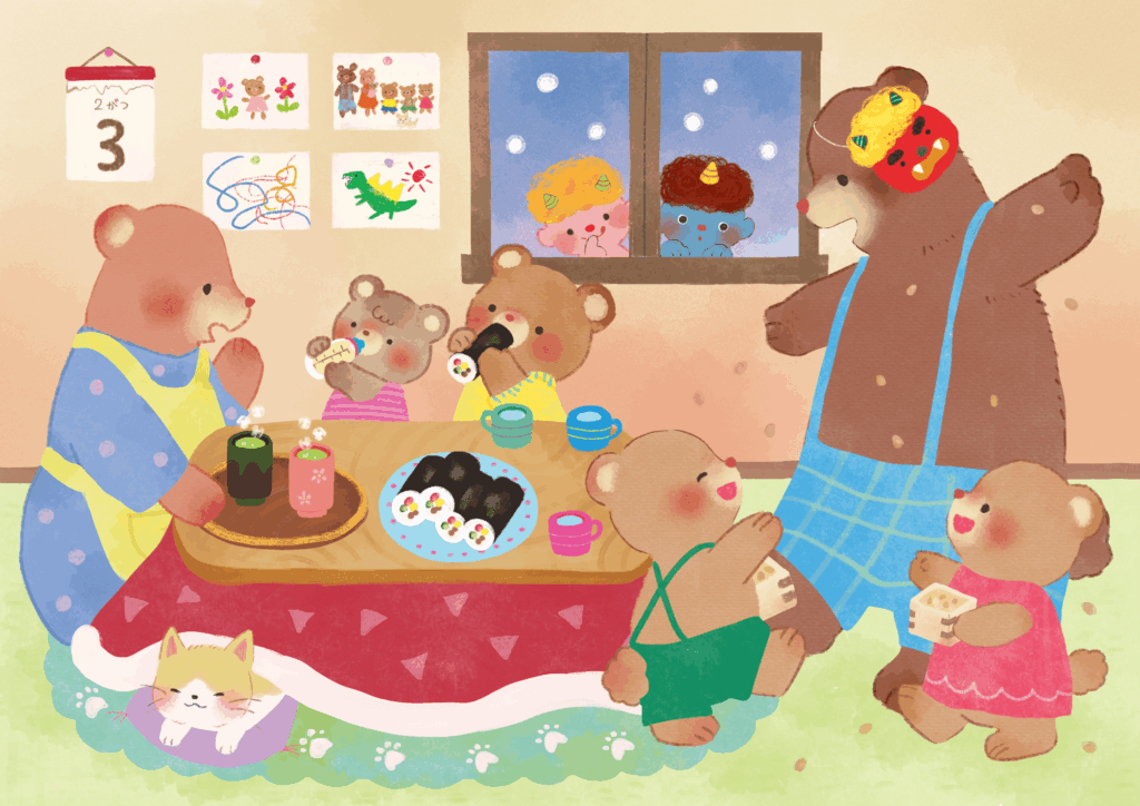 節分の日のイラスト