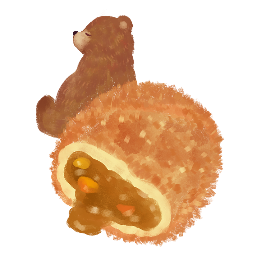カレーパンのイラスト