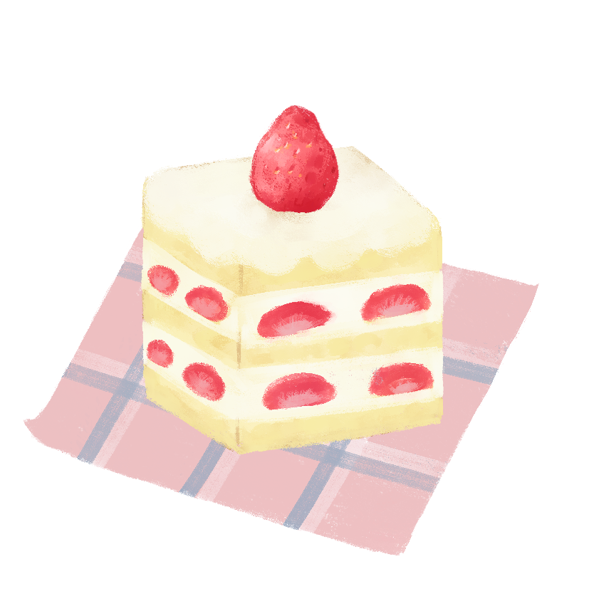 ショートケーキのイラスト