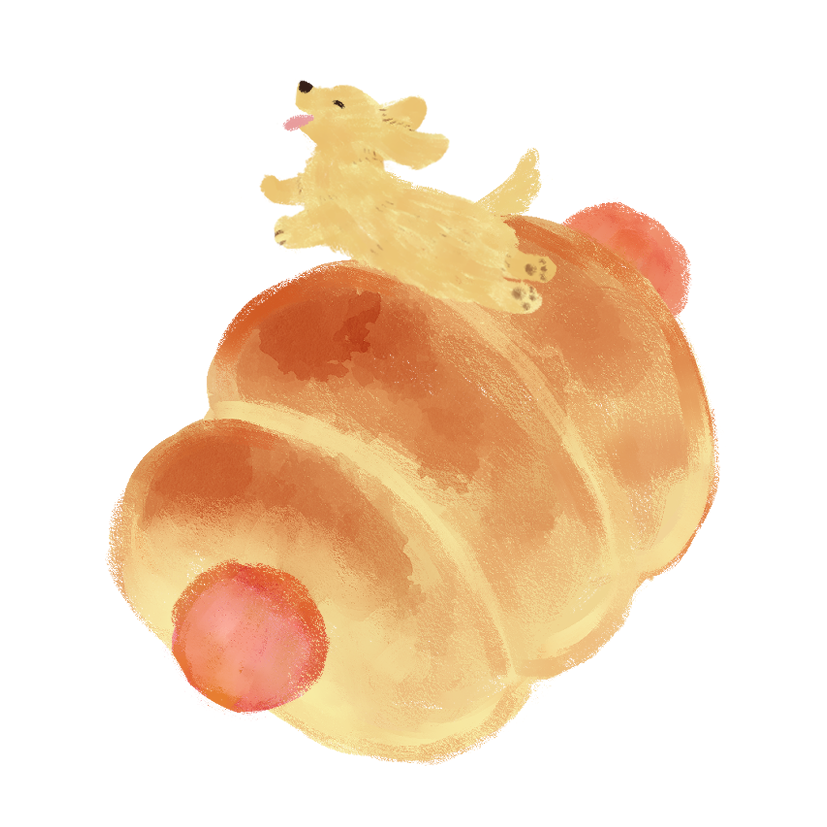 ソーセージパンのイラスト