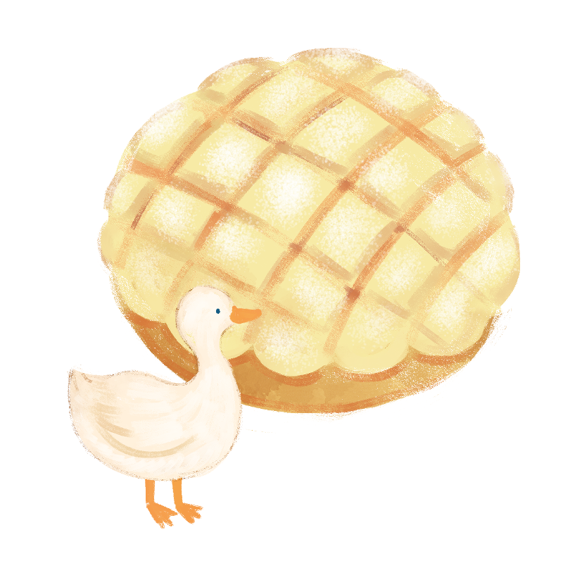 メロンパンのイラスト