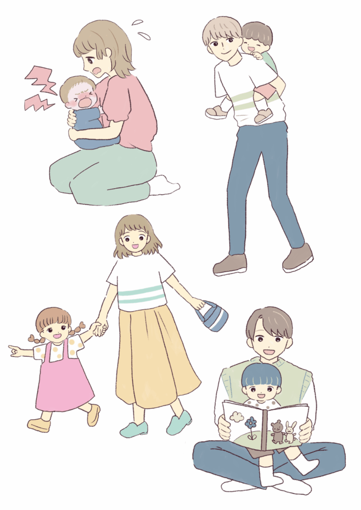 子育てするイラスト3